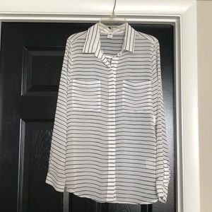 Women’s sheer white dress shirt